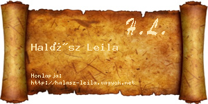 Halász Leila névjegykártya